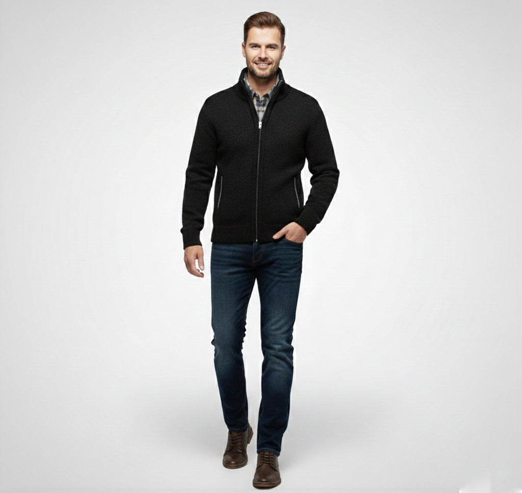 Rocal Outlet | Men’s Knit Sweater Jacket – Warm Knit Layer