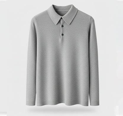 Rocal Outlet | Jersey de Punto con Cuello Polo para Hombre – Capa Diaria Cálida