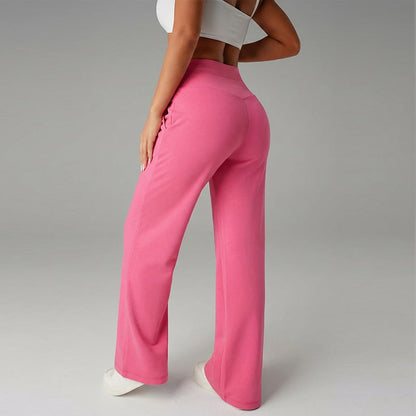 Pantalones Rectos Versátiles para Mujer - Tejido Elástico Cómodo + Bolsillos Prácticos