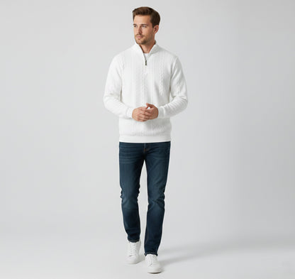 Rocal Outlet | Prendas de punto jacquard para hombre – Clásico con solapa suelta