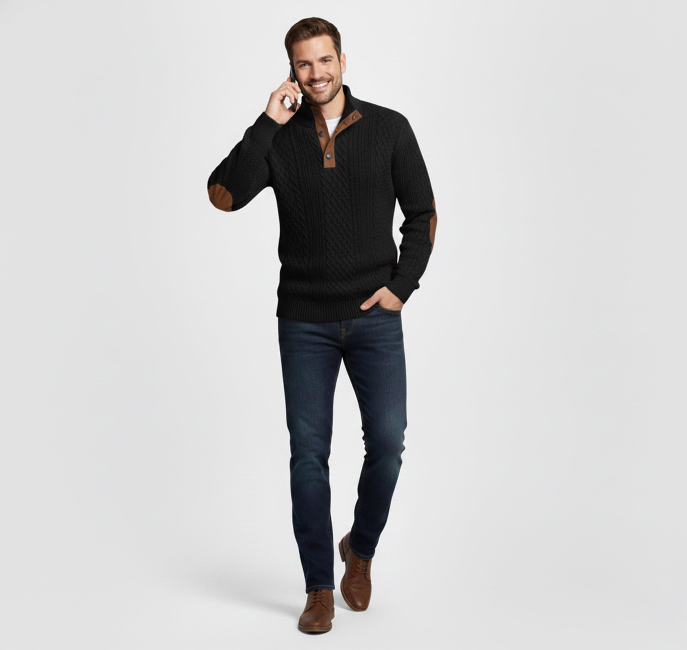 Rocal Outlet | Jersey de Invierno para Hombre – Tejido Holgado Acogedor
