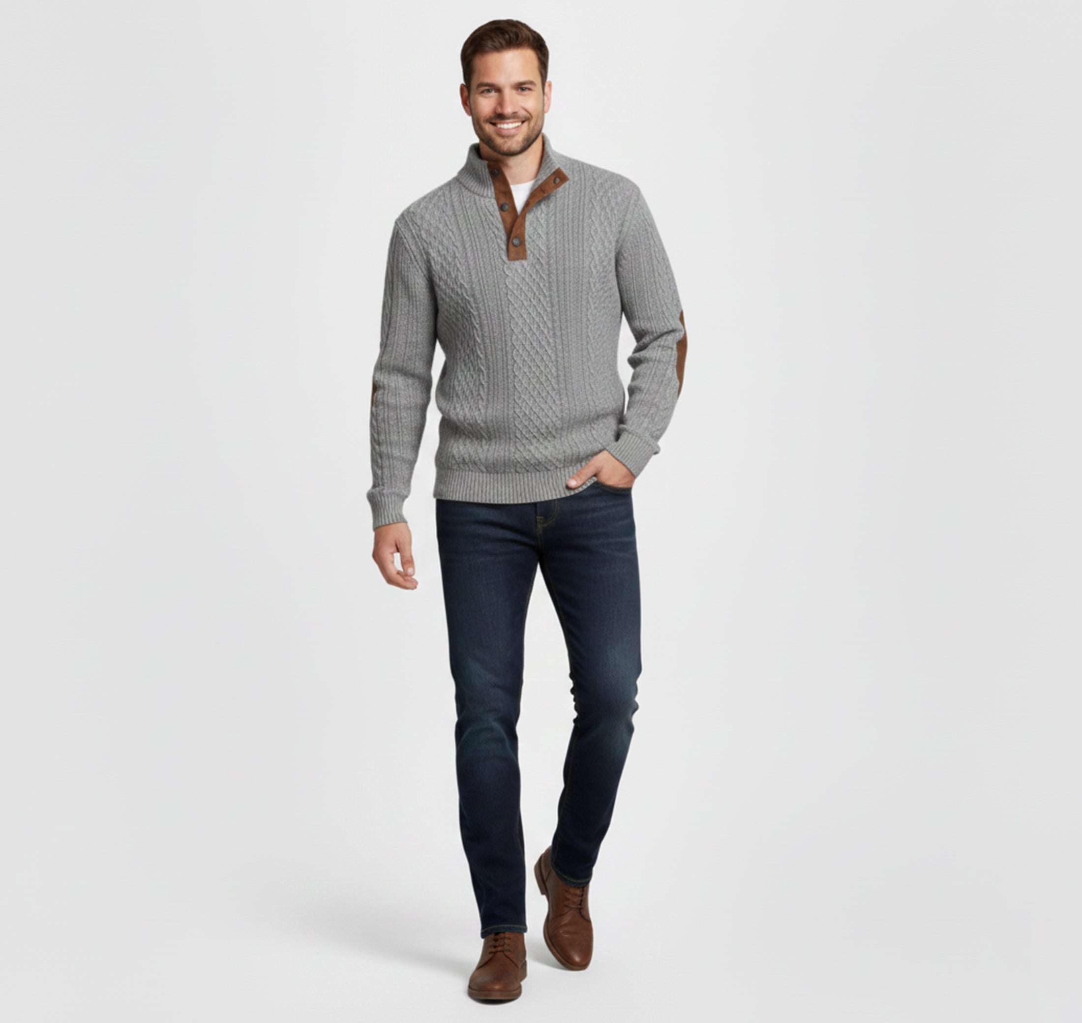 Rocal Outlet | Jersey de Invierno para Hombre – Tejido Holgado Acogedor