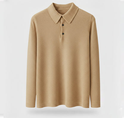 Rocal Outlet | Jersey de Punto con Cuello Polo para Hombre – Capa Diaria Cálida