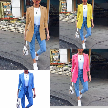 Rocal Outlet | Blazer Sólida Doble Botonadura