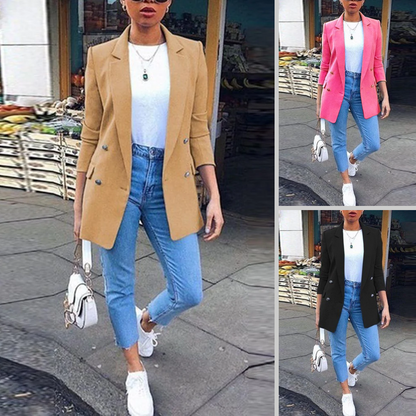Rocal Outlet | Blazer Sólida Doble Botonadura