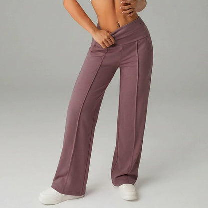 Pantalones Rectos Versátiles para Mujer - Tejido Elástico Cómodo + Bolsillos Prácticos