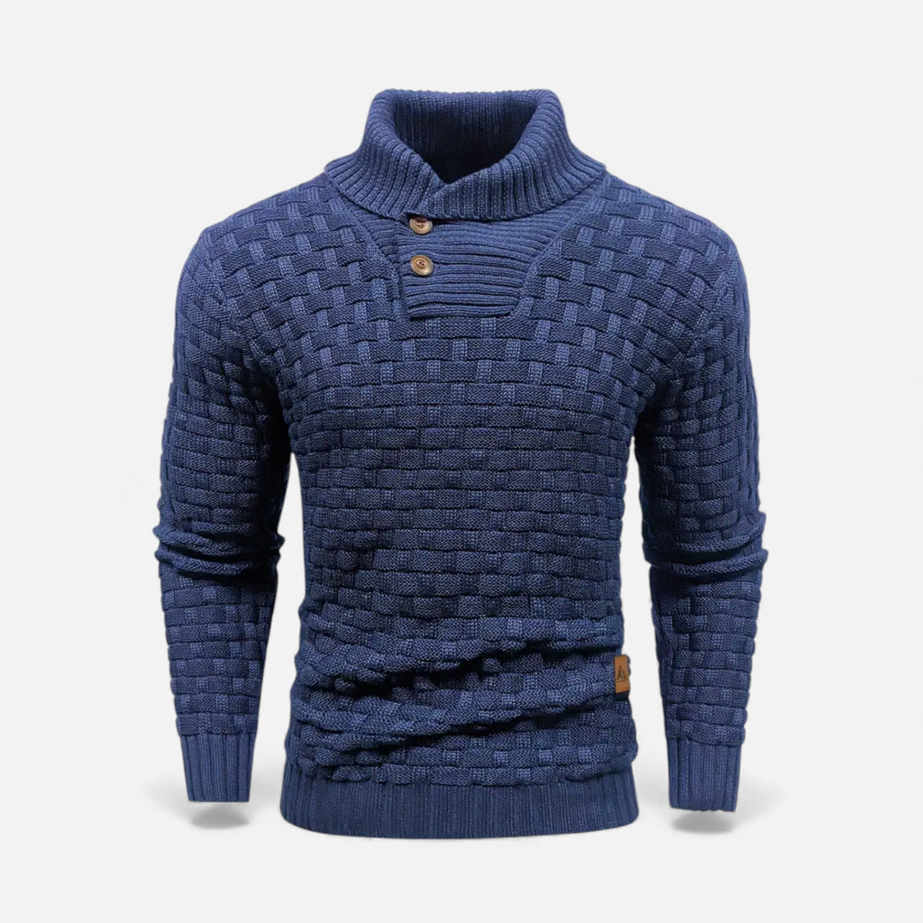 Rocal Outlet | Men’s Sweater – Lapel Knit Winter Classic