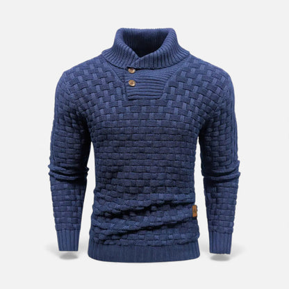 Rocal Outlet | Jersey para Hombre – Clásico Invernal de Punto con Solapa