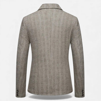 Rocal Outlet | Blazer de tweed a cuadros para hombre – Diseño clásico de un solo botón