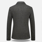 Rocal Outlet | Men’s Check Tweed Blazer – Classic Single-Breasted Design