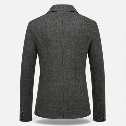Rocal Outlet | Blazer de tweed a cuadros para hombre – Diseño clásico de un solo botón