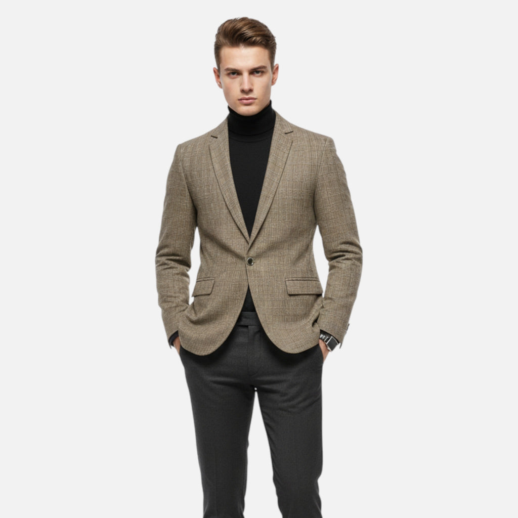 Rocal Outlet | Men’s Lightweight Business Blazer – Geometric Elegance