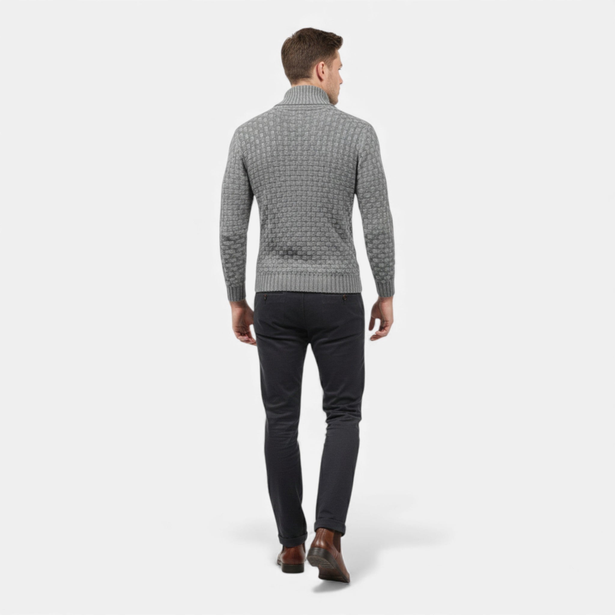 Rocal Outlet | Jersey para Hombre – Clásico Invernal de Punto con Solapa