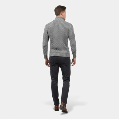 Rocal Outlet | Jersey para Hombre – Clásico Invernal de Punto con Solapa