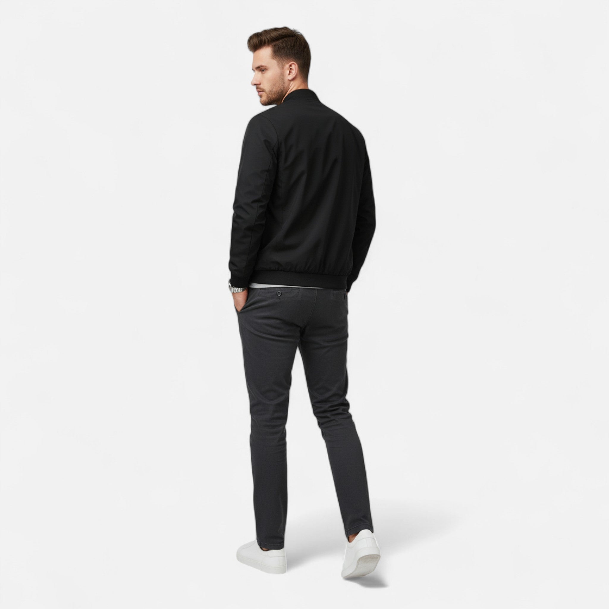 Rocal Outlet | Chaqueta para Hombre – Elegancia Ligera con Cuello Mao