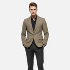 Rocal Outlet | Men’s Check Tweed Blazer – Classic Single-Breasted Design