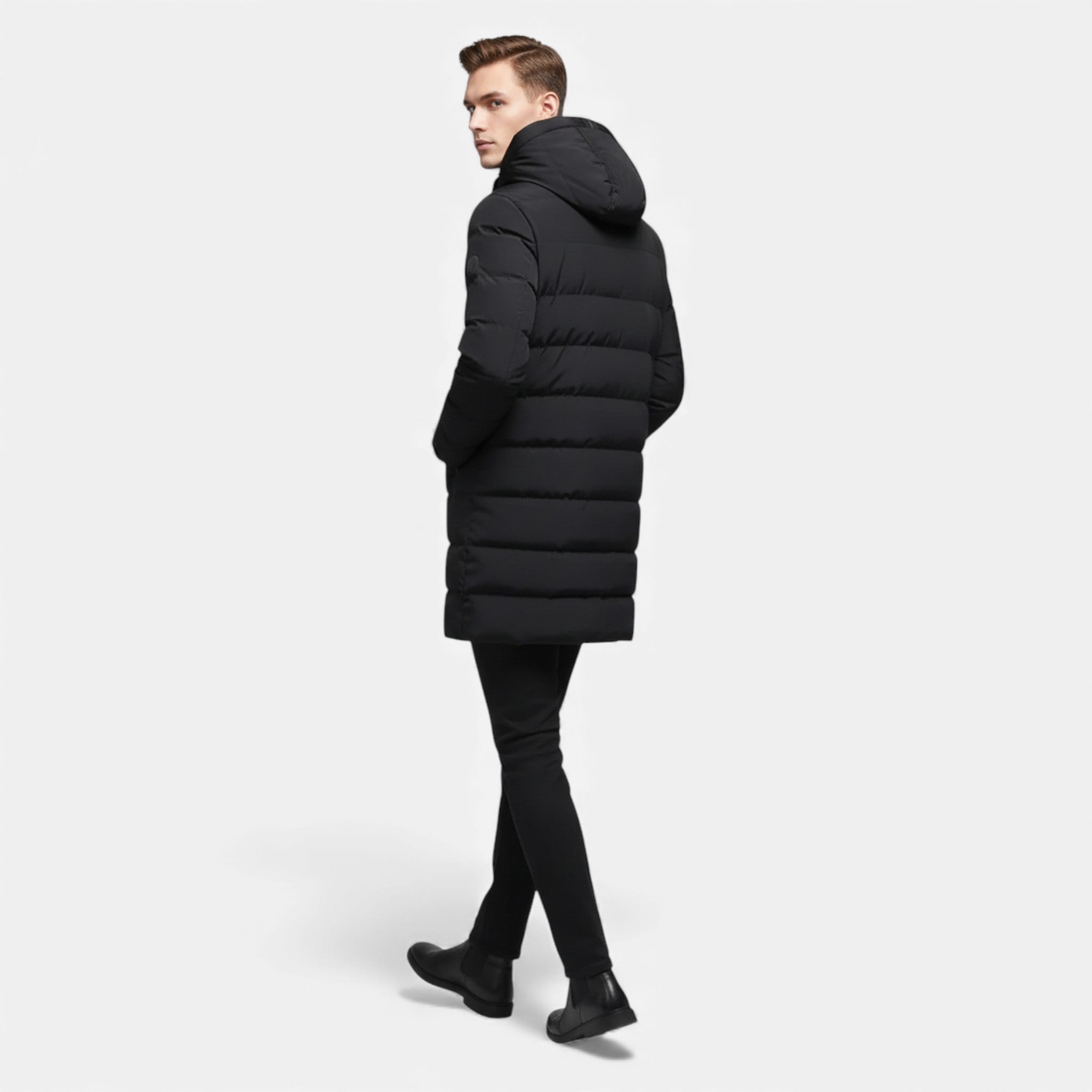 Rocal Outlet | Abrigo largo de hombre – esencial casual con capucha
