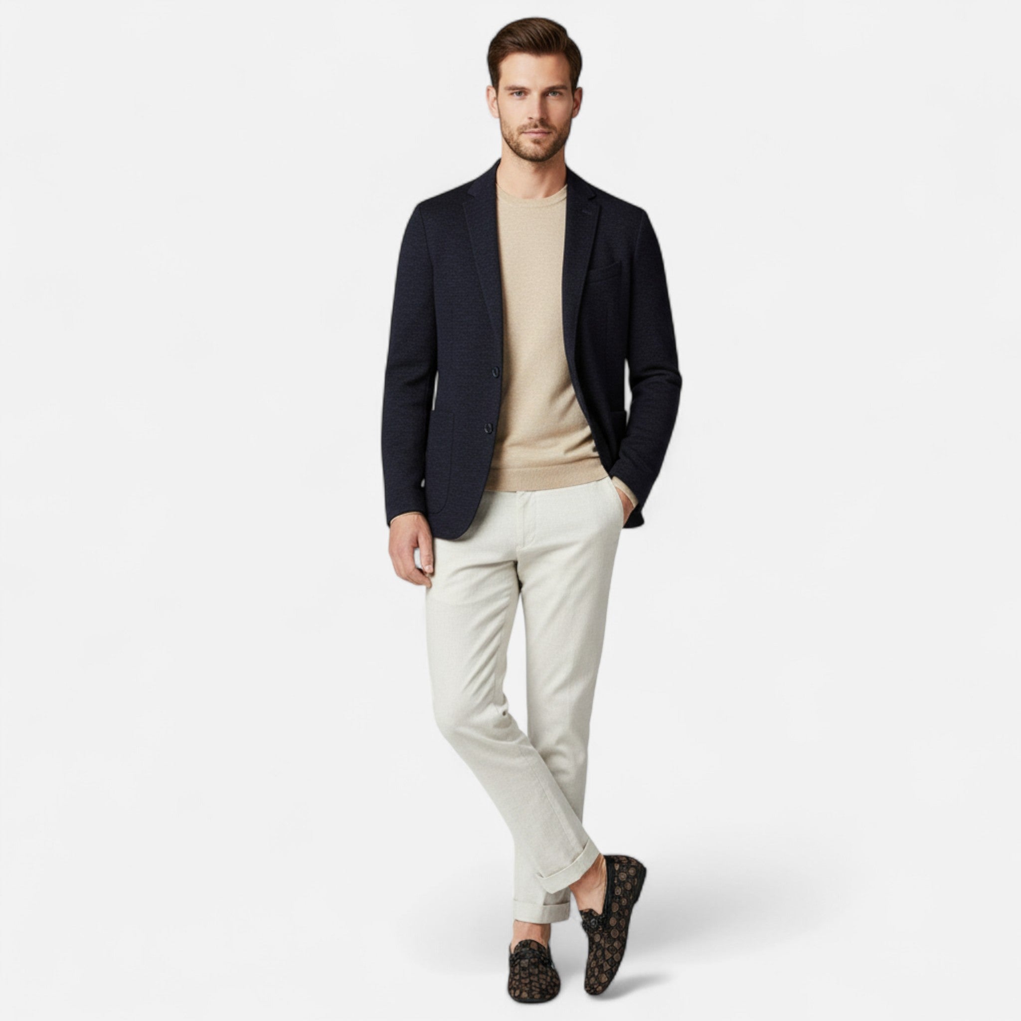 Rocal Outlet | Mocasines para hombre – Estilo transpirable a cuadros, legado clásico