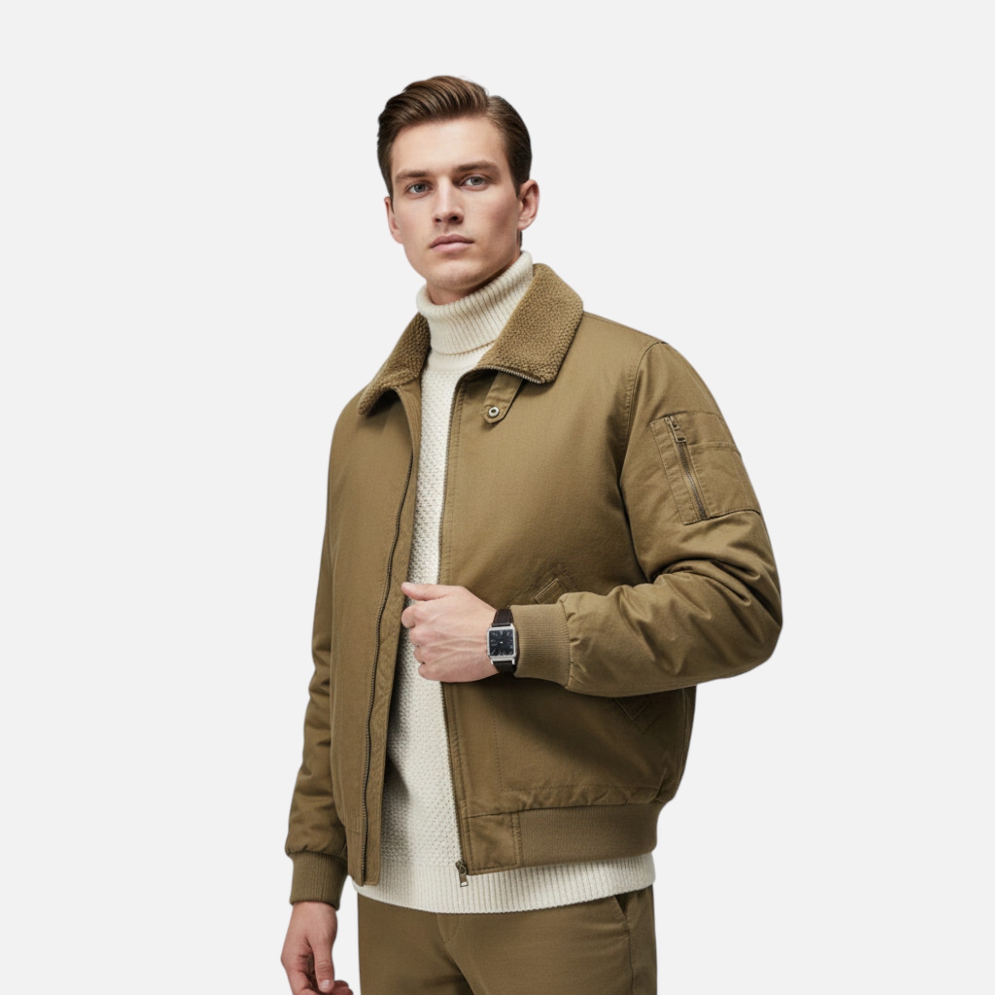 Rocal Outlet | Chaqueta para Hombre – Algodón y Lana de Cordero Atemporal