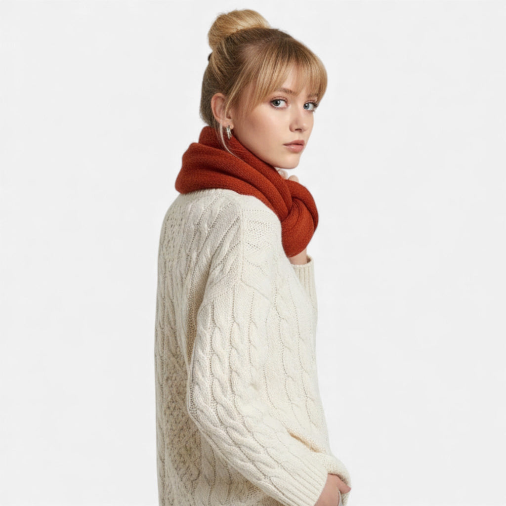 Rocal Outlet | Women’s 100% Wool Scarf – Vintage Solid Colour Winter Wrap