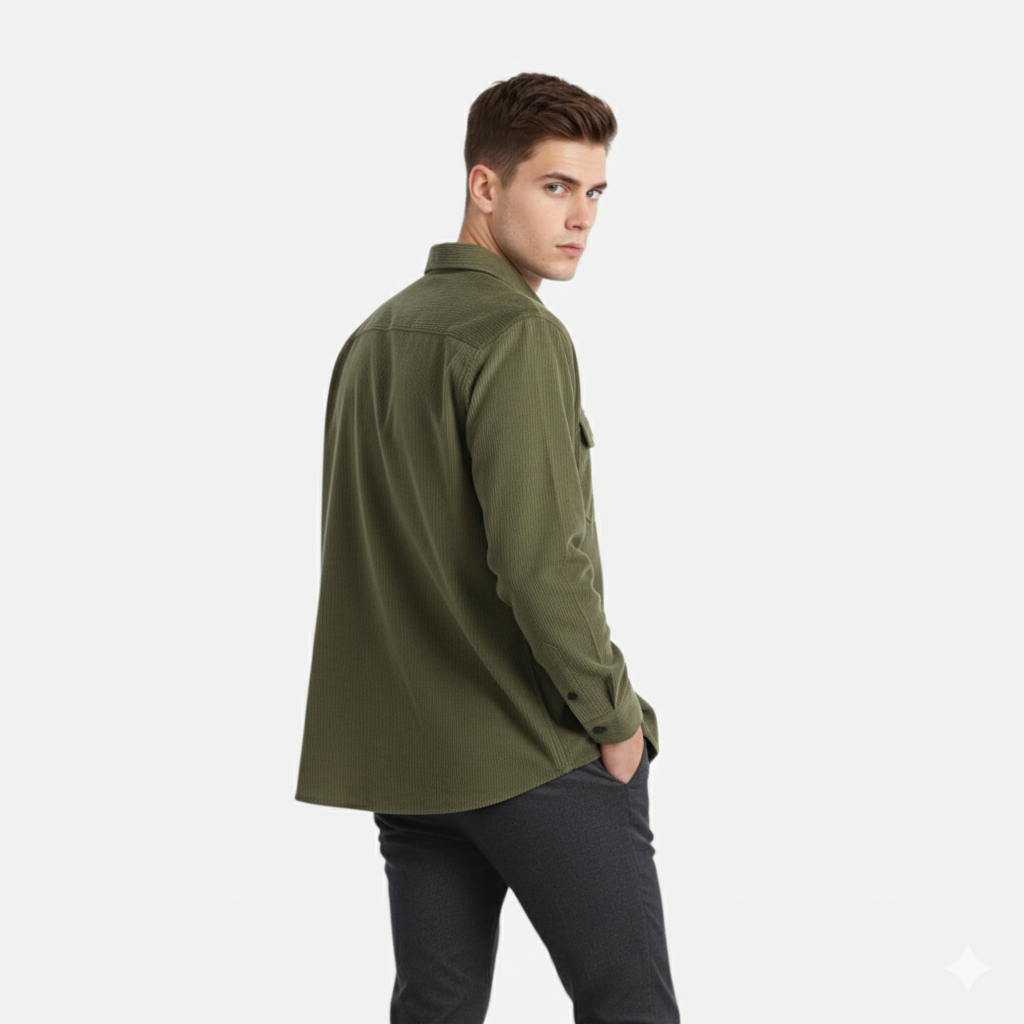 Rocal Outlet | Men’s Corduroy Shirt Jacket – Effortless Smart-Casual Charm