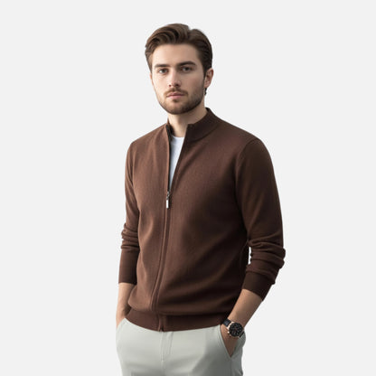 Rocal Outlet | Jersey con Cremallera Completa para Hombre – Mezcla de Lana Heritage