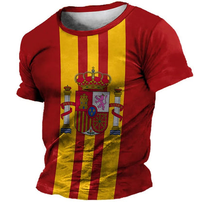 Camiseta Retro con Estampado 3D de España