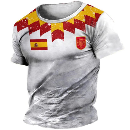 Camiseta Retro con Estampado 3D de España