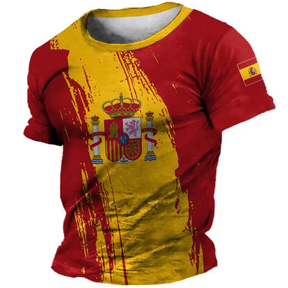 Camiseta Retro con Estampado 3D de España