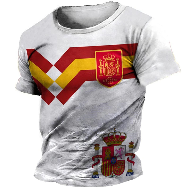 Camiseta Retro con Estampado 3D de España