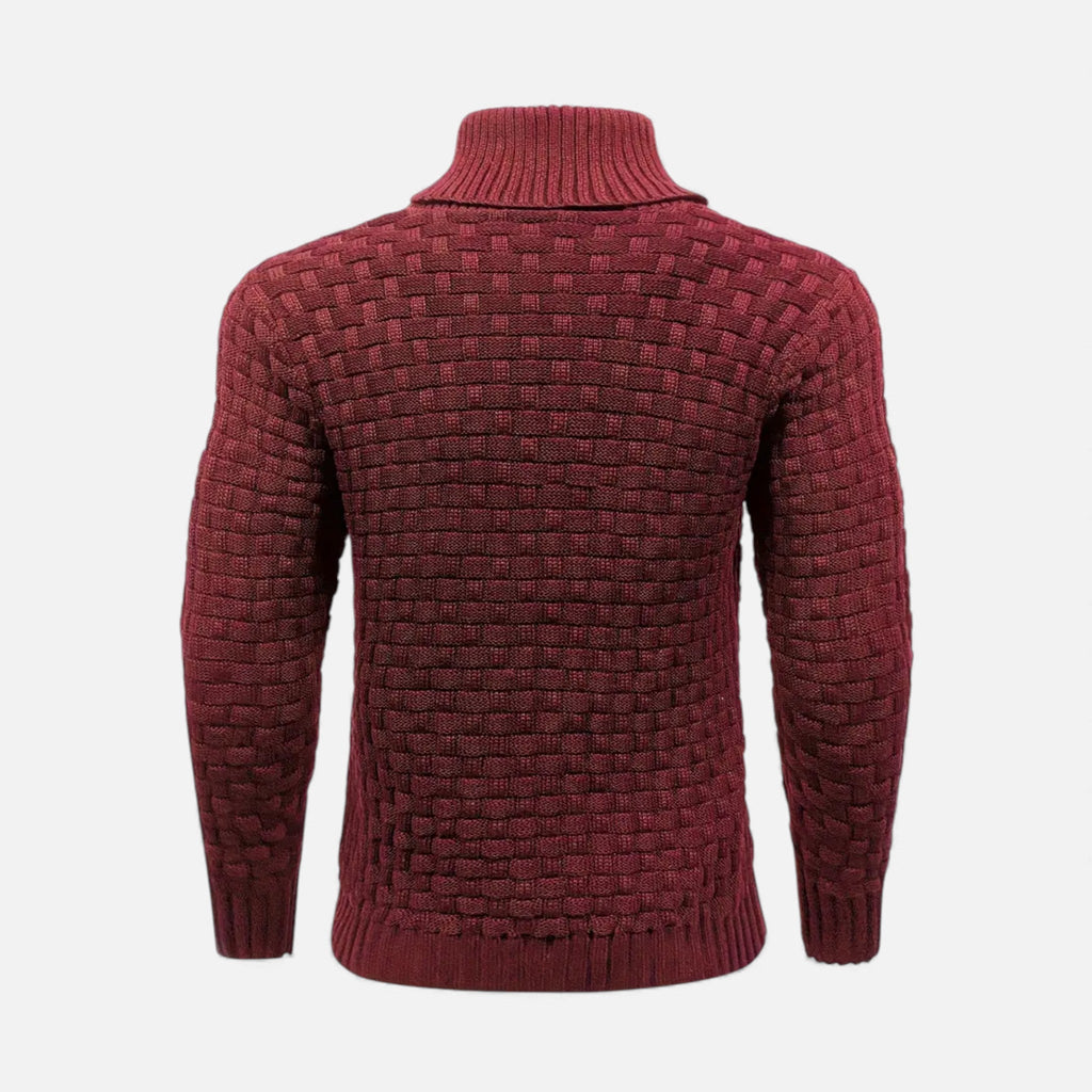 Rocal Outlet | Men’s Sweater – Lapel Knit Winter Classic