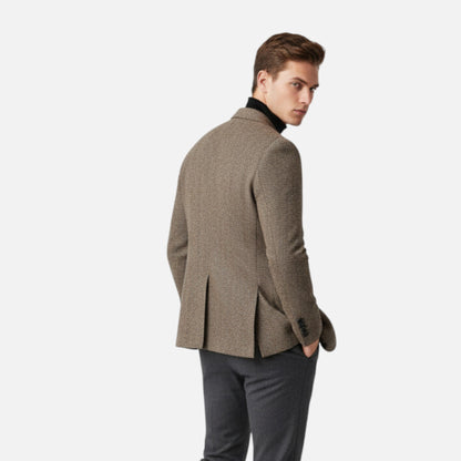 Rocal Outlet | Blazer de hombre de lana con espiga – refinamiento clásico de un solo botón