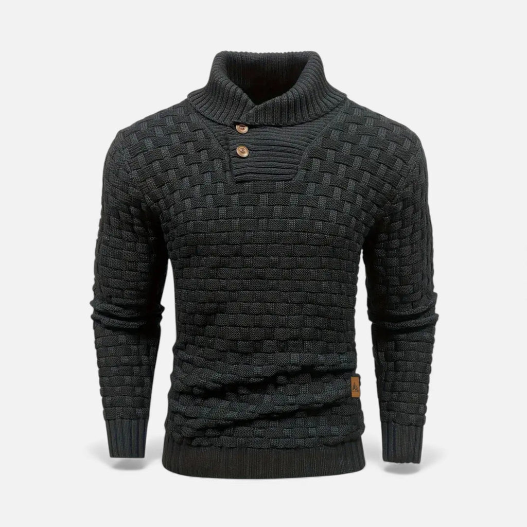 Rocal Outlet | Men’s Sweater – Lapel Knit Winter Classic