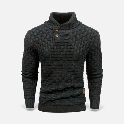 Rocal Outlet | Jersey para Hombre – Clásico Invernal de Punto con Solapa