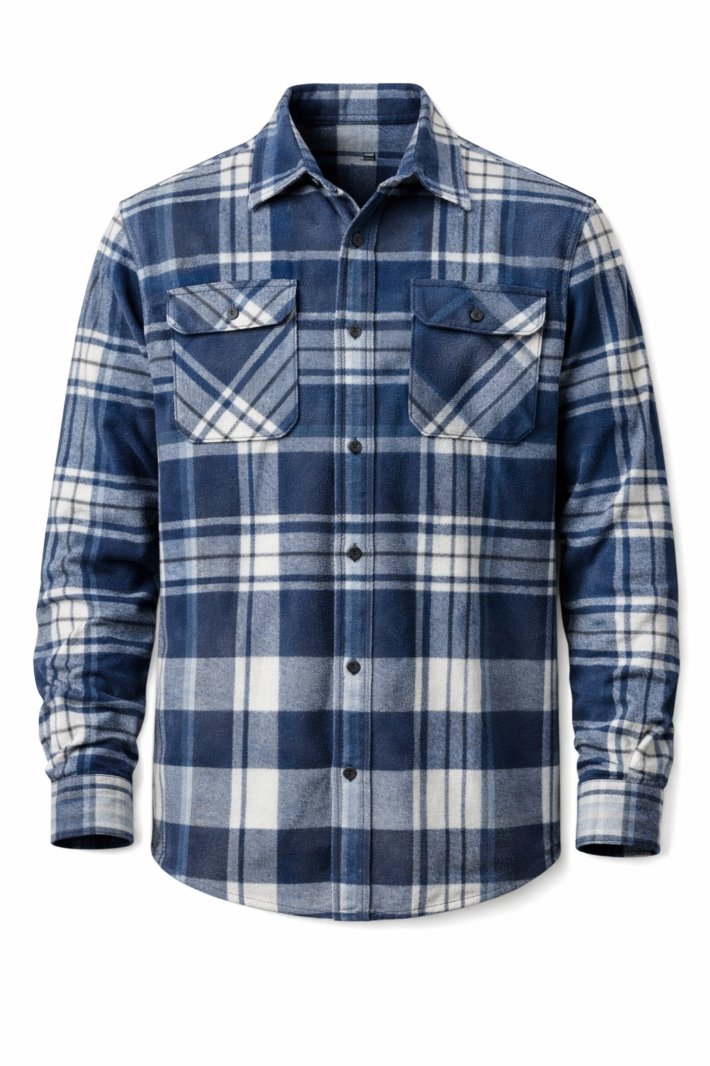 Rocal Outlet | Men's Long Sleeve Plaid Fleece Shirt Jacket Button