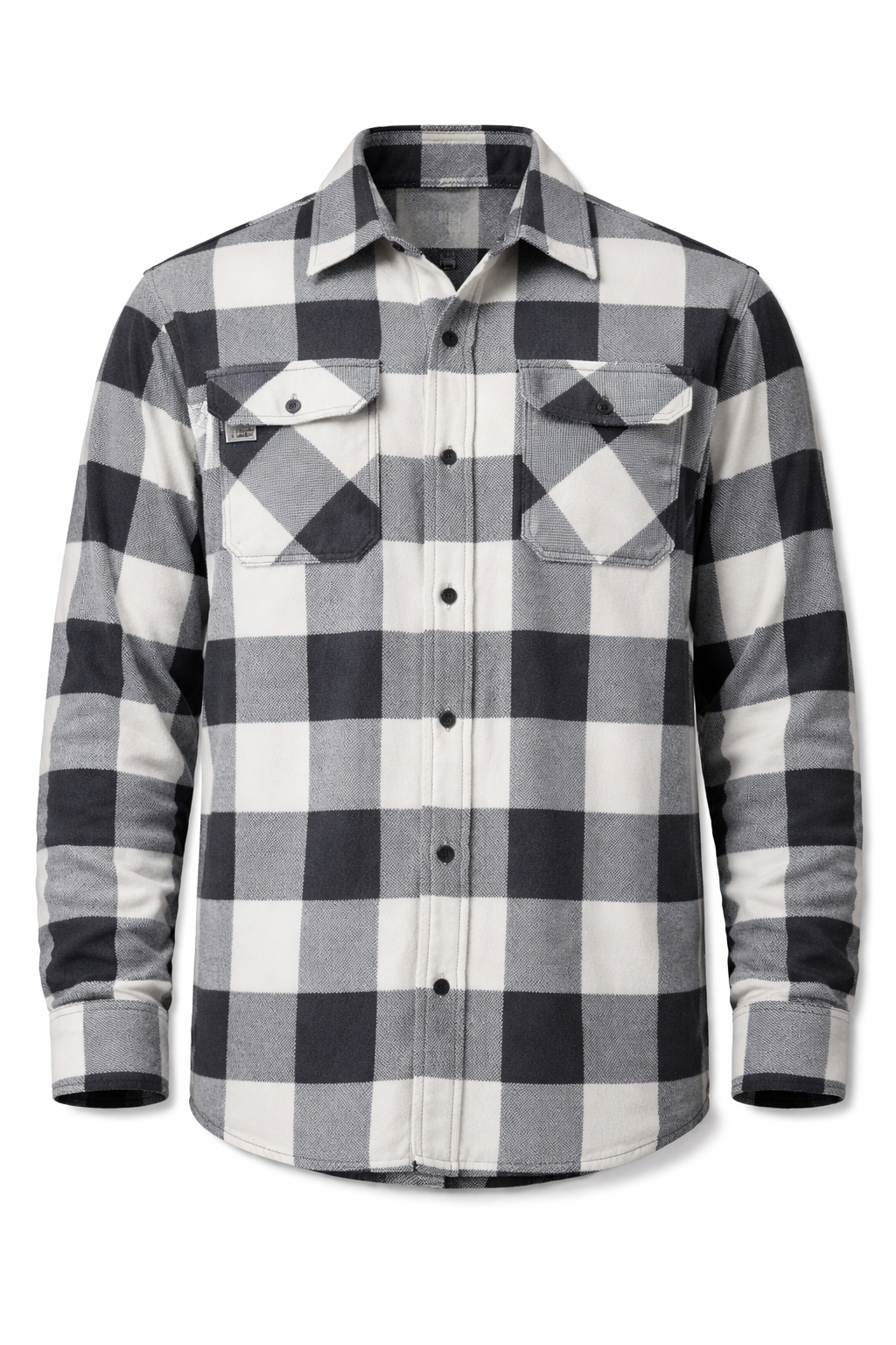 Rocal Outlet | Men's Long Sleeve Plaid Fleece Shirt Jacket Button