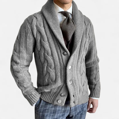 Rocal Outlet | Cárdigan de Hombre – Estilo Heritage de Punto Trenzado