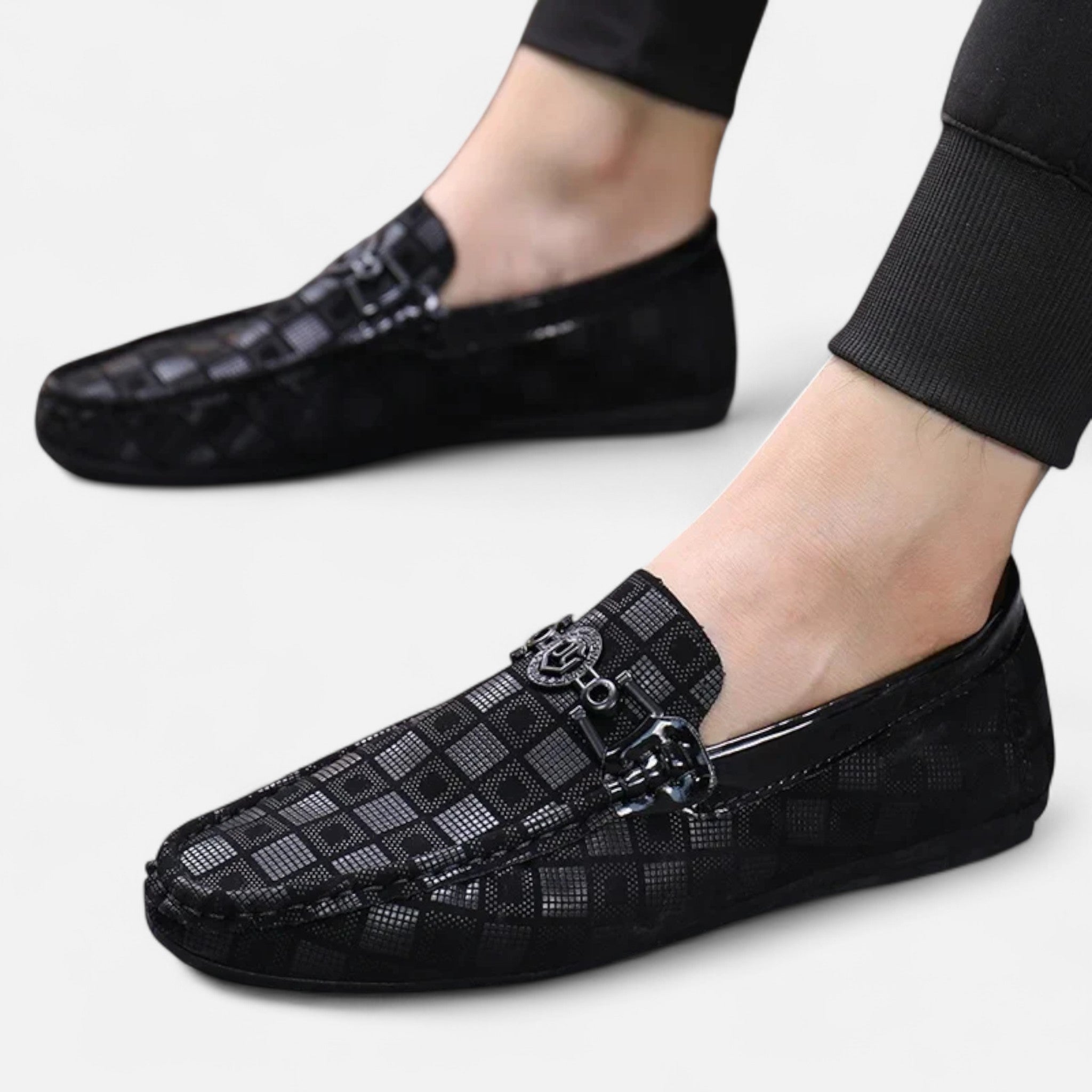 Rocal Outlet | Mocasines para hombre – Estilo transpirable a cuadros, legado clásico