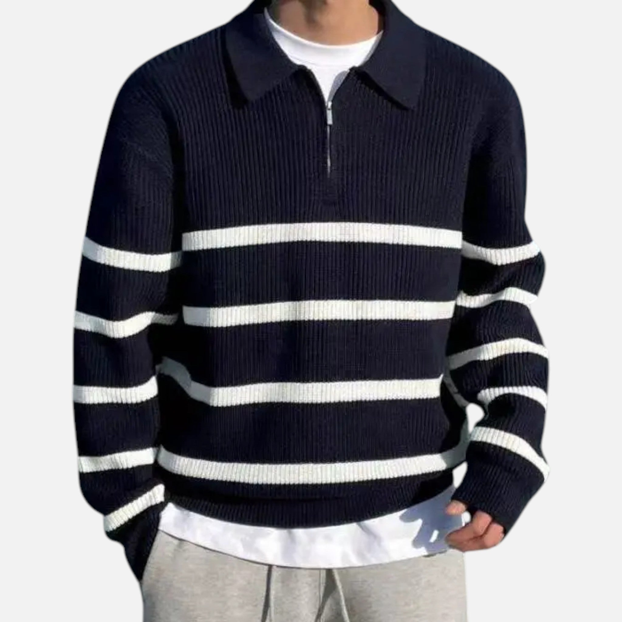 Rocal Outlet | Prenda de Punto a Rayas para Hombre – Elegancia Casual Heredada