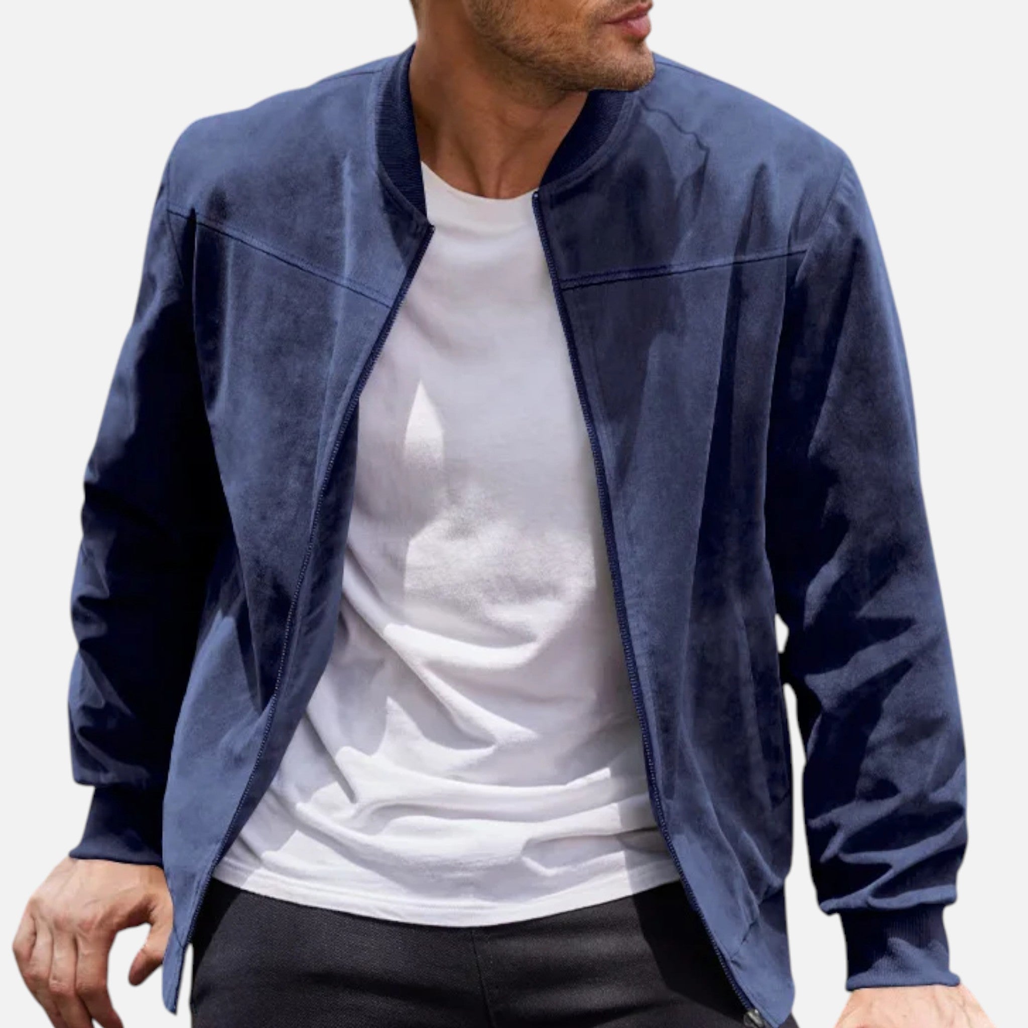 Rocal Outlet | Chaqueta Aviador de Ante para Hombre – Estilo Clásico de Vuelo