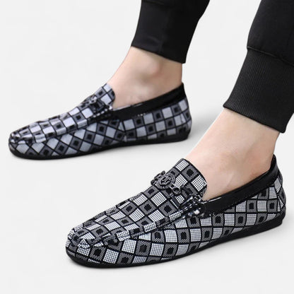 Rocal Outlet | Mocasines para hombre – Estilo transpirable a cuadros, legado clásico