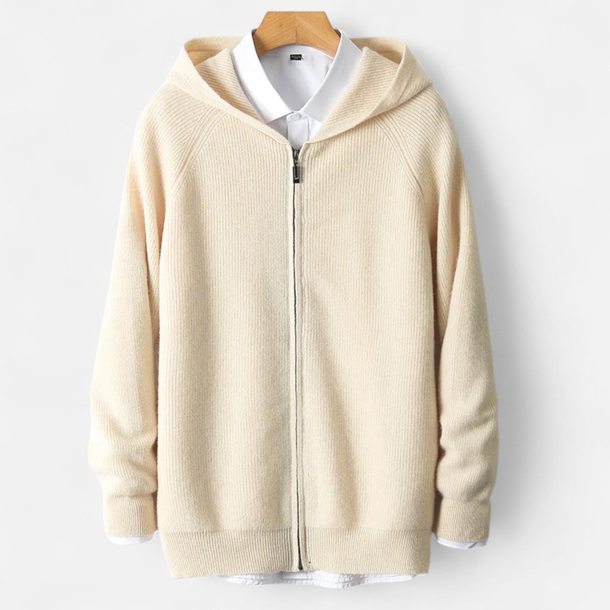 Rocal Outlet | Cárdigan Acolchado para Hombre – Punto Heritage con Capucha