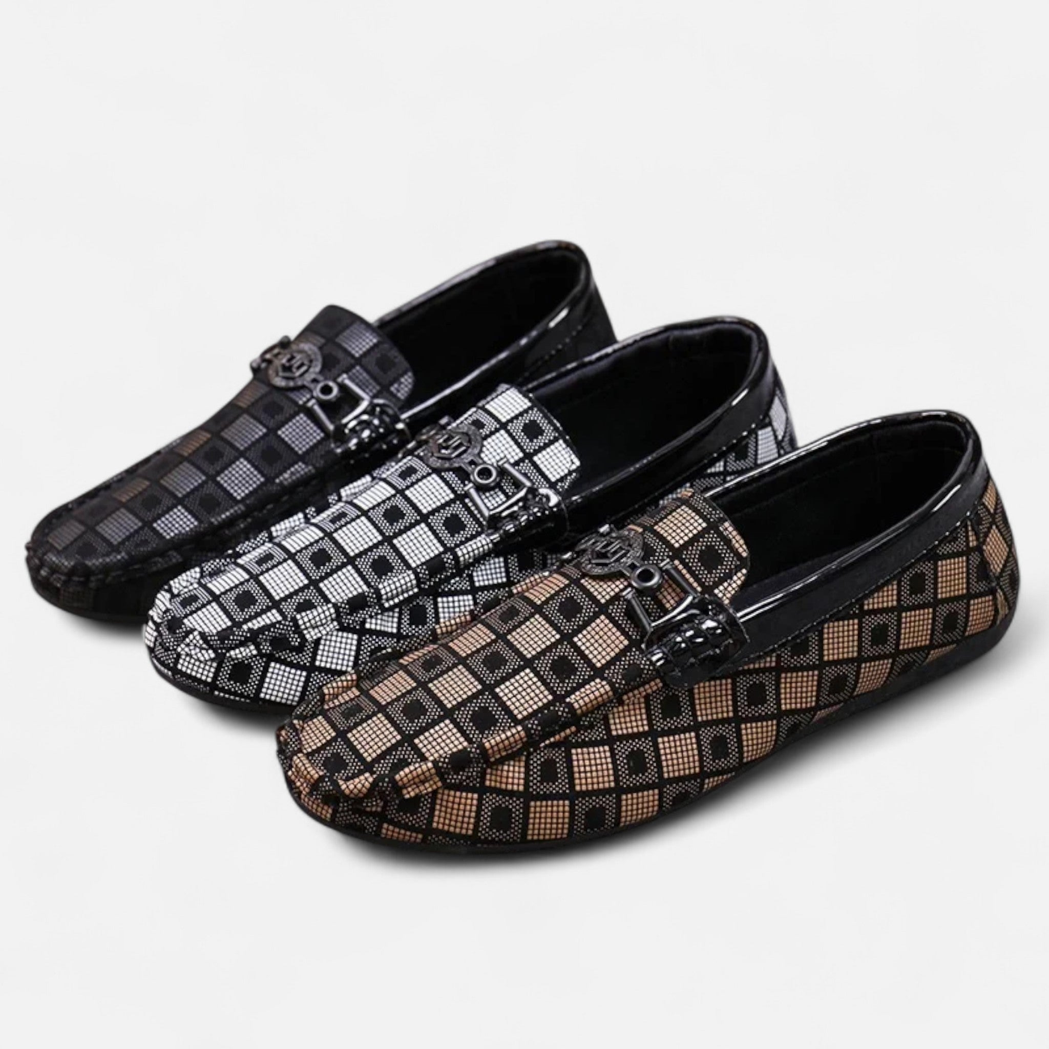 Rocal Outlet | Mocasines para hombre – Estilo transpirable a cuadros, legado clásico