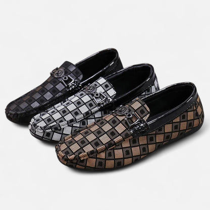 Rocal Outlet | Mocasines para hombre – Estilo transpirable a cuadros, legado clásico