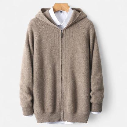 Rocal Outlet | Cárdigan Acolchado para Hombre – Punto Heritage con Capucha