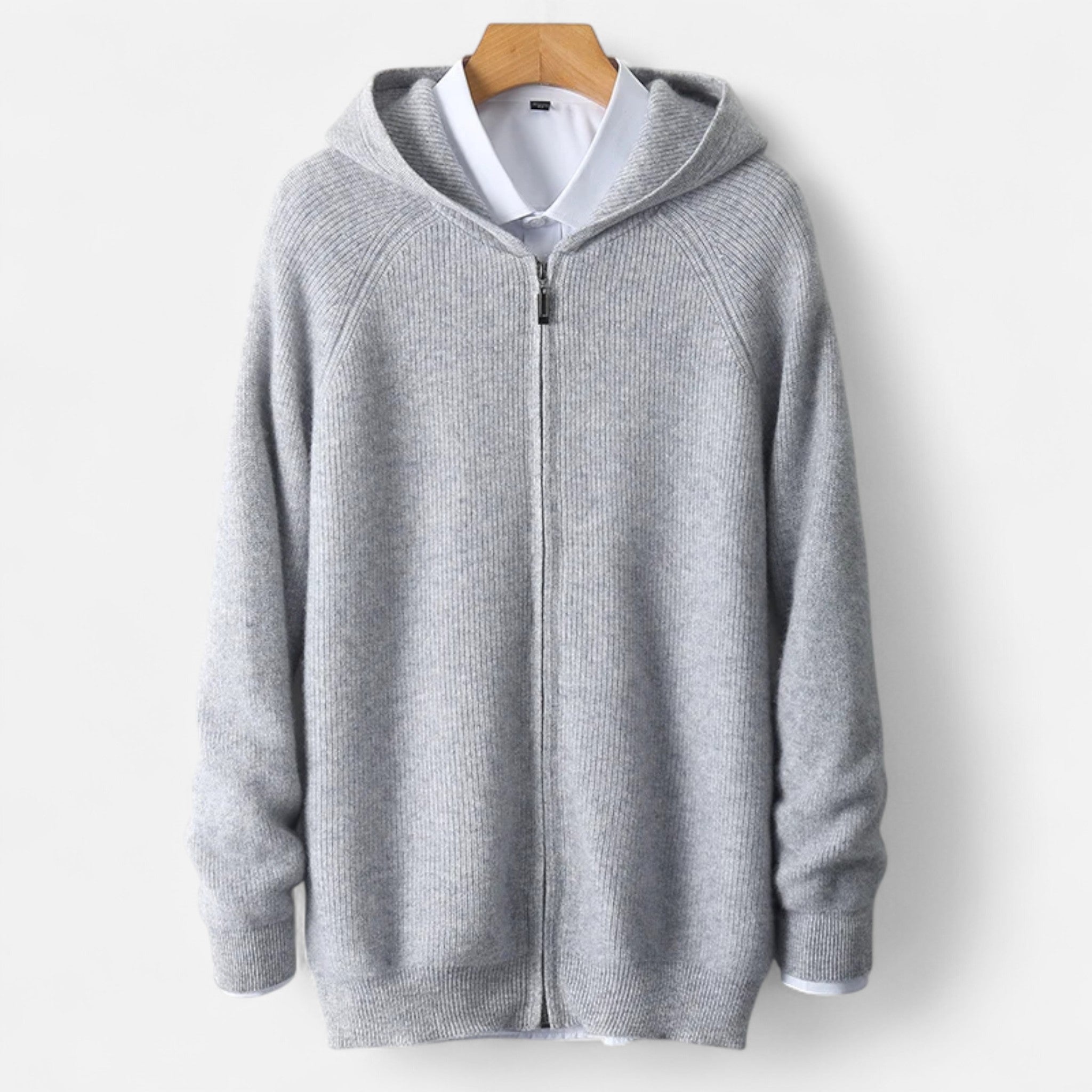 Rocal Outlet | Cárdigan Acolchado para Hombre – Punto Heritage con Capucha