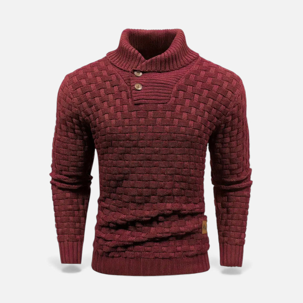 Rocal Outlet | Men’s Sweater – Lapel Knit Winter Classic