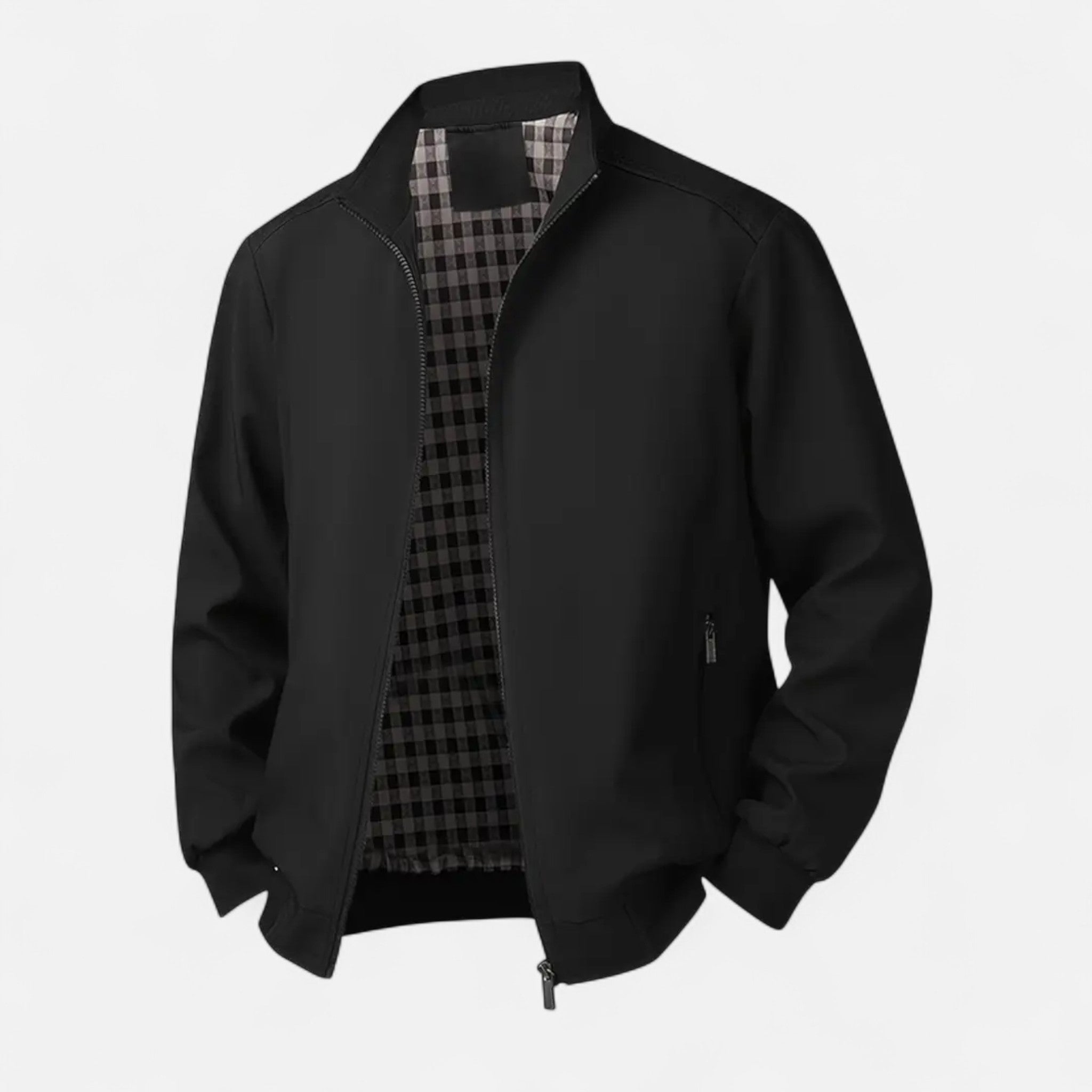 Rocal Outlet | Men’s Jacket – Lightweight Zip-Up Beige Elegance