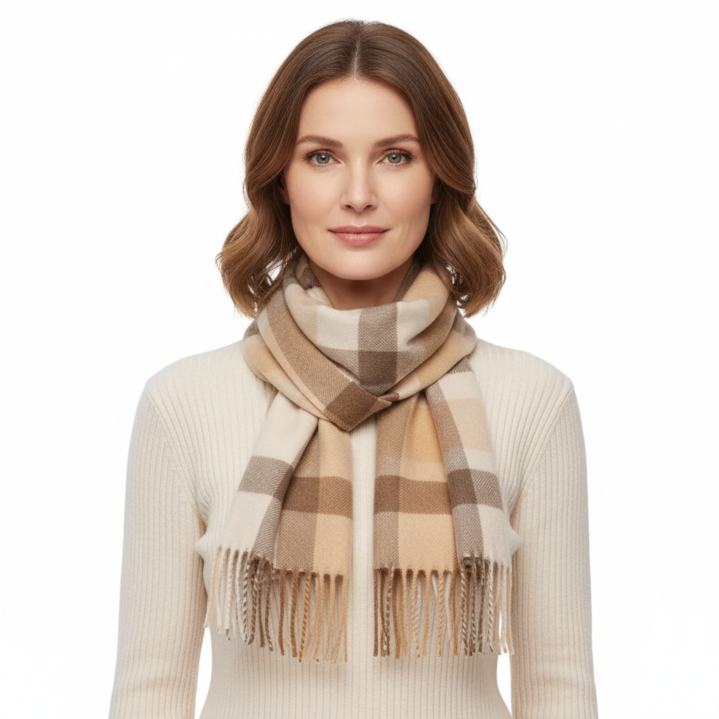 Rocal Outlet | British Classic Wool Scarf – Retro Striped Winter Elegance
