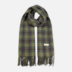Rocal Outlet | Women’s Green Plaid Scarf – Soft Tassel Shawl Elegance